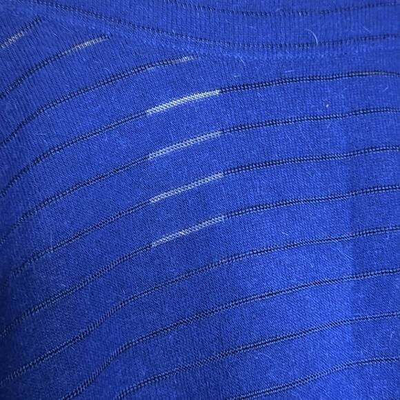 NWT Vintage Les Copains Blue Sheer Striped Sweater - Picture 3 of 6